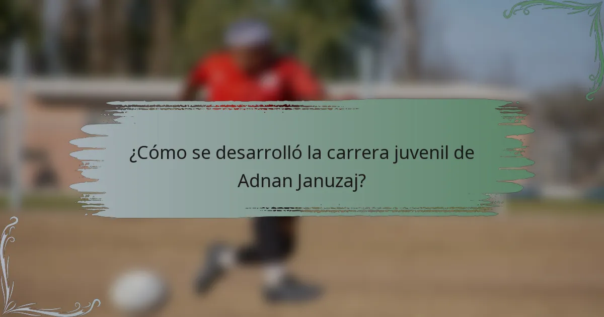 ¿Cómo se desarrolló la carrera juvenil de Adnan Januzaj?